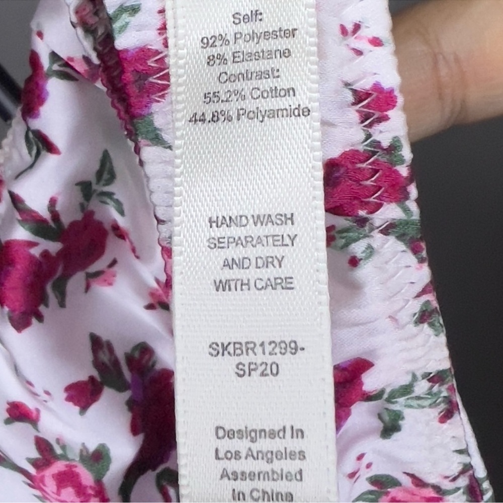 Floral Ruched Pink and White for love & lemons Top - Picture 5 of 5